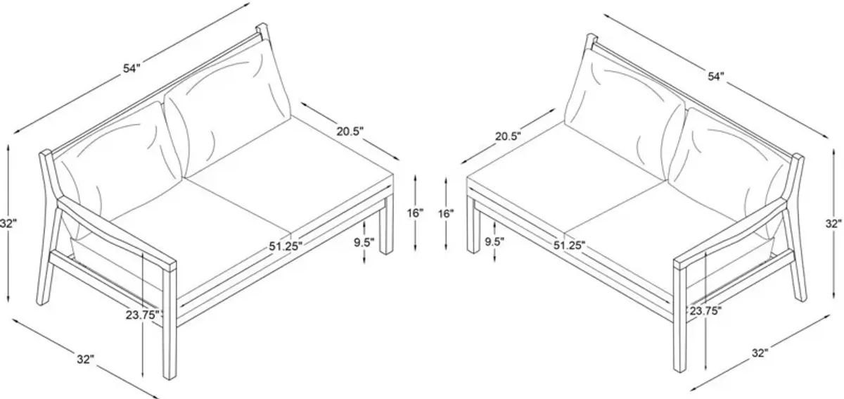 Annotto Bay Outdoor Loveseat Set