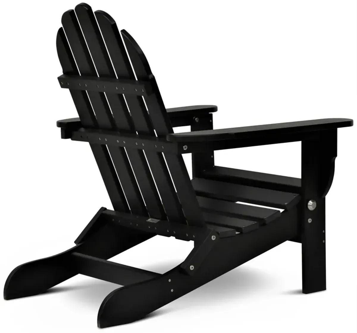 Raleigh Set of 2 Outdoor Folding Adirondack Chairs - Black