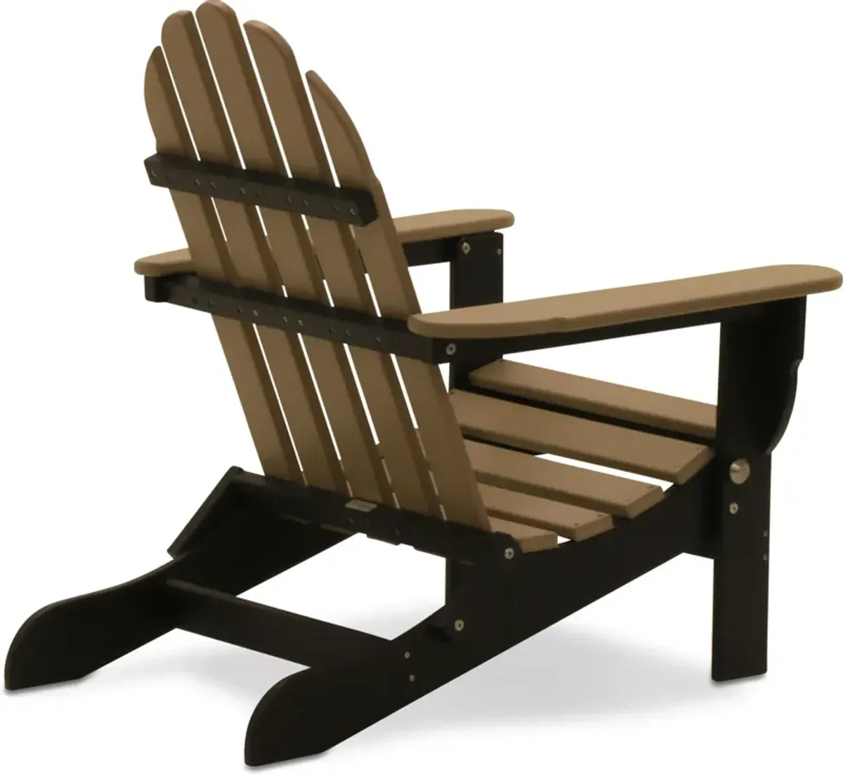 Raleigh Set of 2 Outdoor Folding Adirondack Chairs - Black/Wood