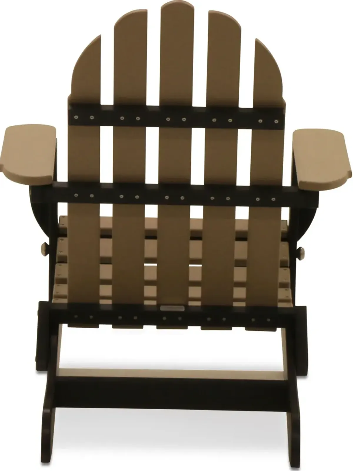 Raleigh Set of 2 Outdoor Folding Adirondack Chairs - Black/Wood