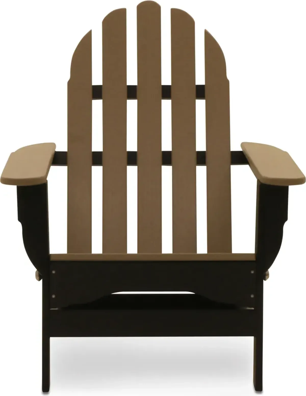 Raleigh Set of 2 Outdoor Folding Adirondack Chairs - Black/Wood