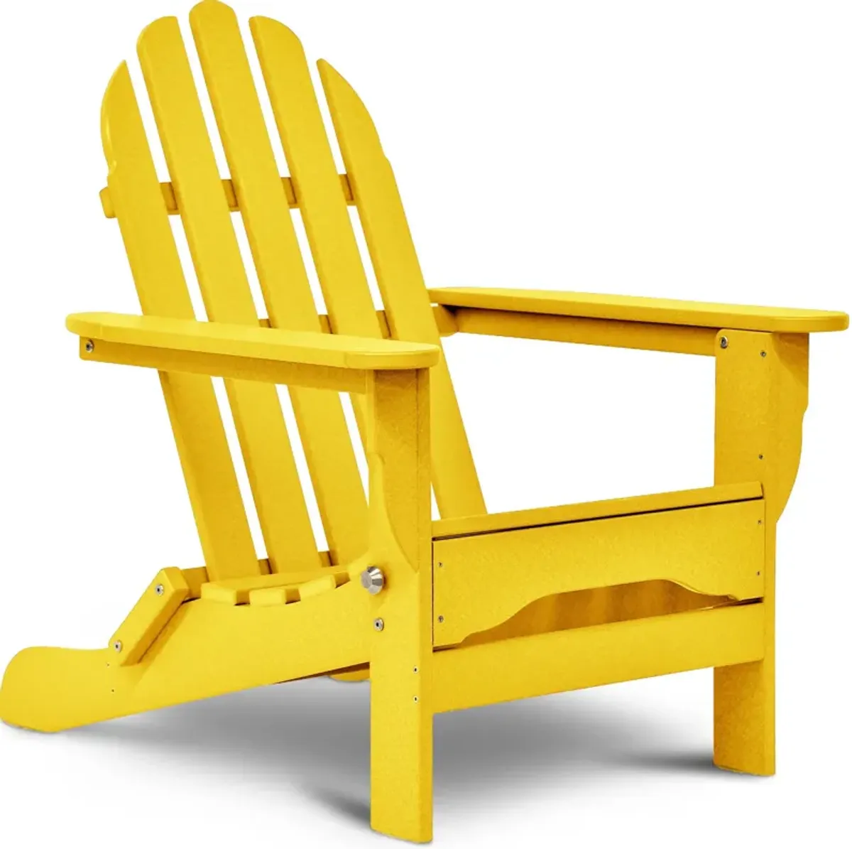 Raleigh Set of 2 Outdoor Folding Adirondack Chairs - Lemon Yellow