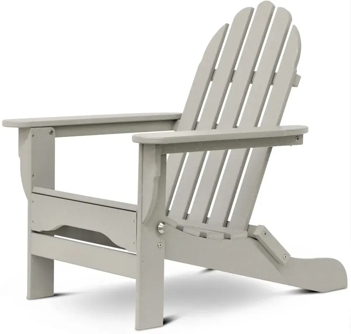 Raleigh Set of 2 Outdoor Folding Adirondack Chairs - Gray