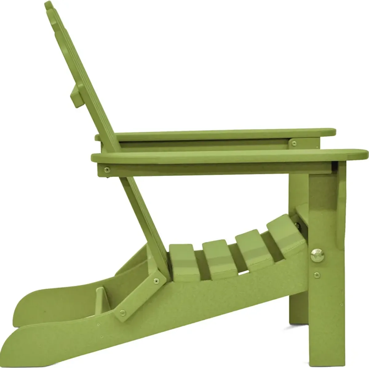 Raleigh Set of 2 Outdoor Folding Adirondack Chairs - Lime Green