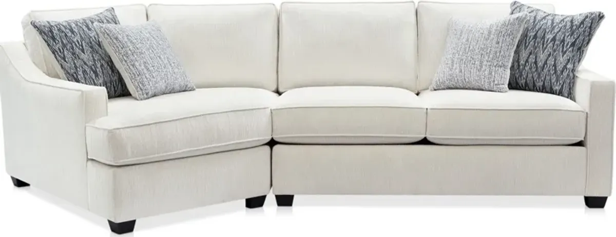 Callie 2-Piece Sectional with Left-Facing Cuddler - Ivory