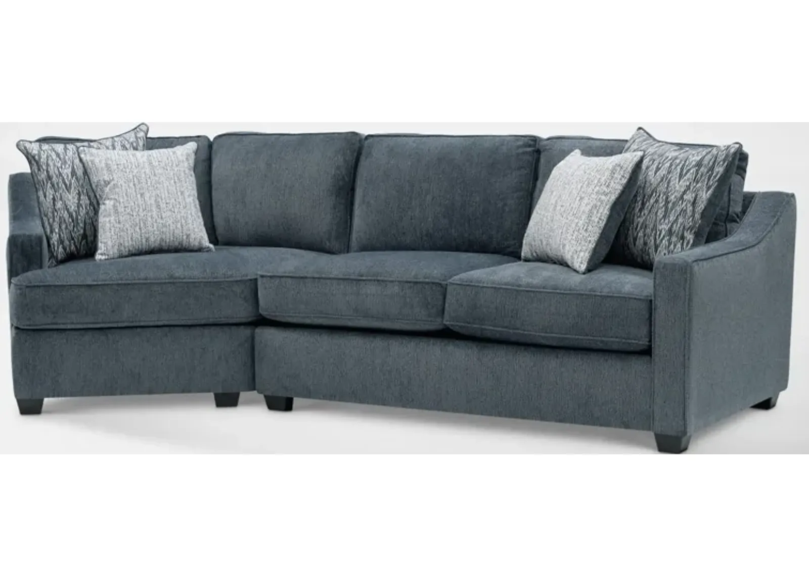 Callie 2-Piece Sectional with Left-Facing Cuddler - Navy