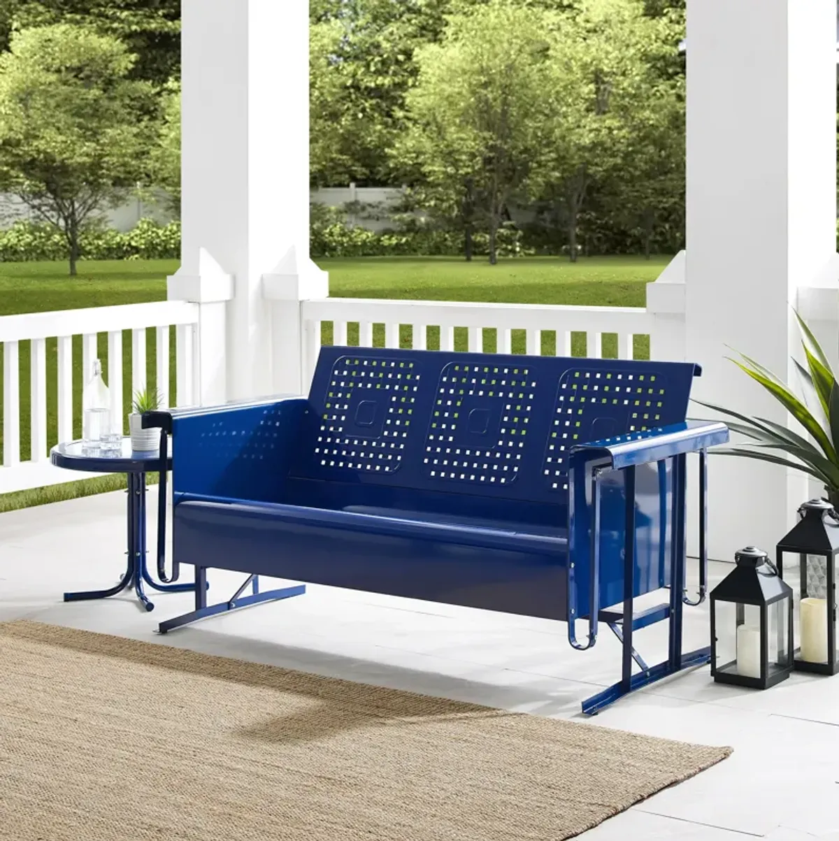 Foster Outdoor Sofa Glider - Navy