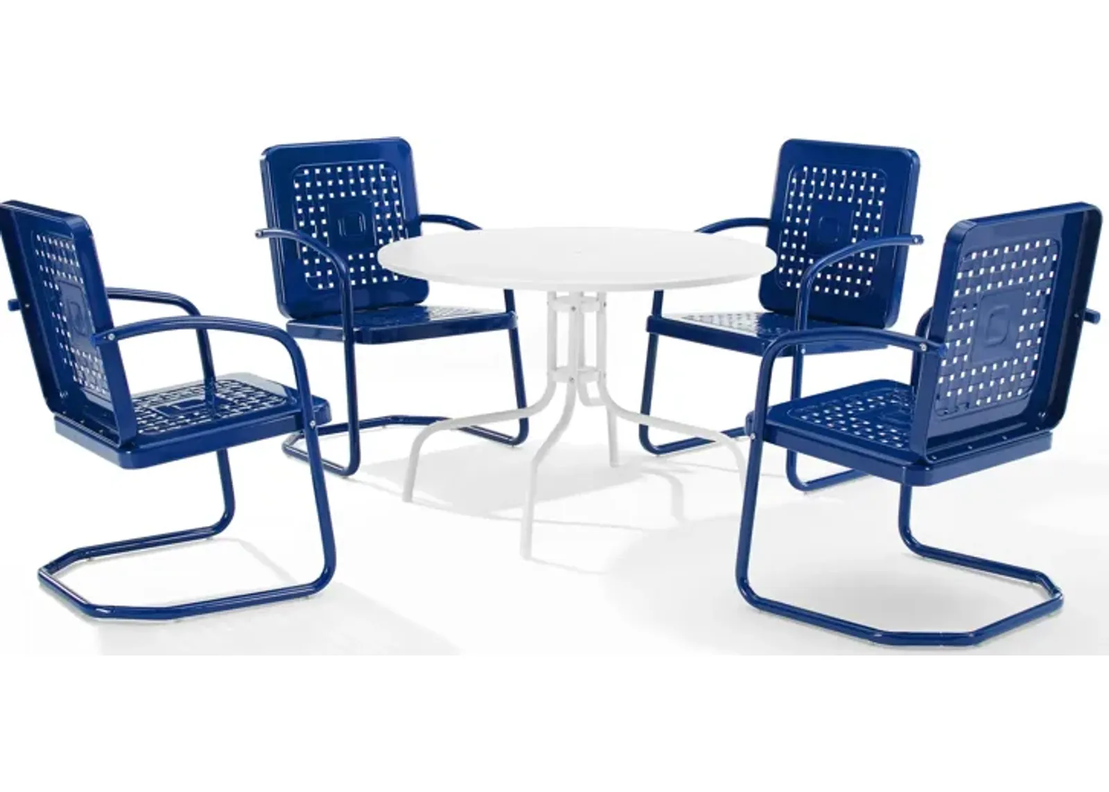 Foster 5-Piece Outdoor Set with 4 Chairs and Table - Navy