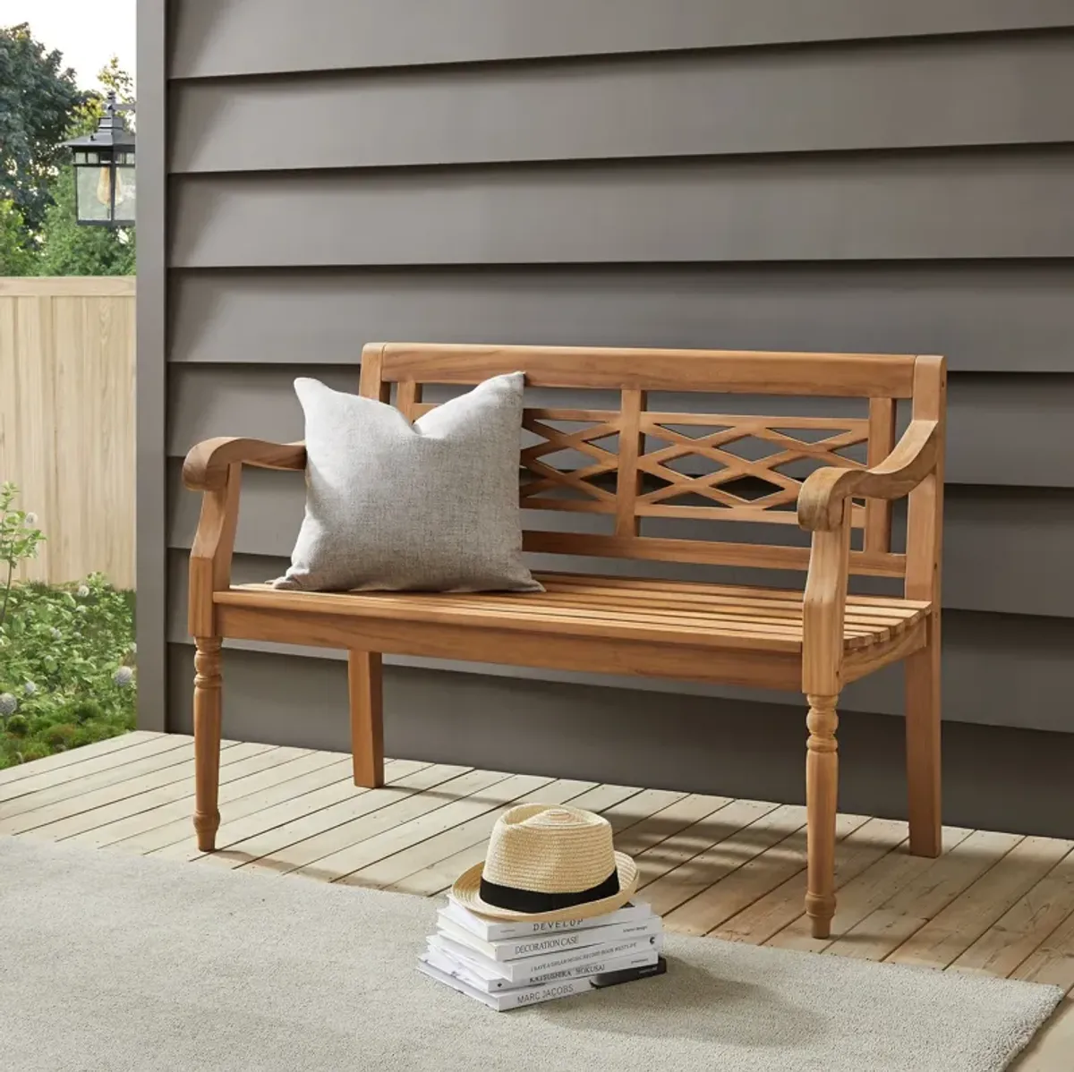 Pompano Outdoor Teak Bench