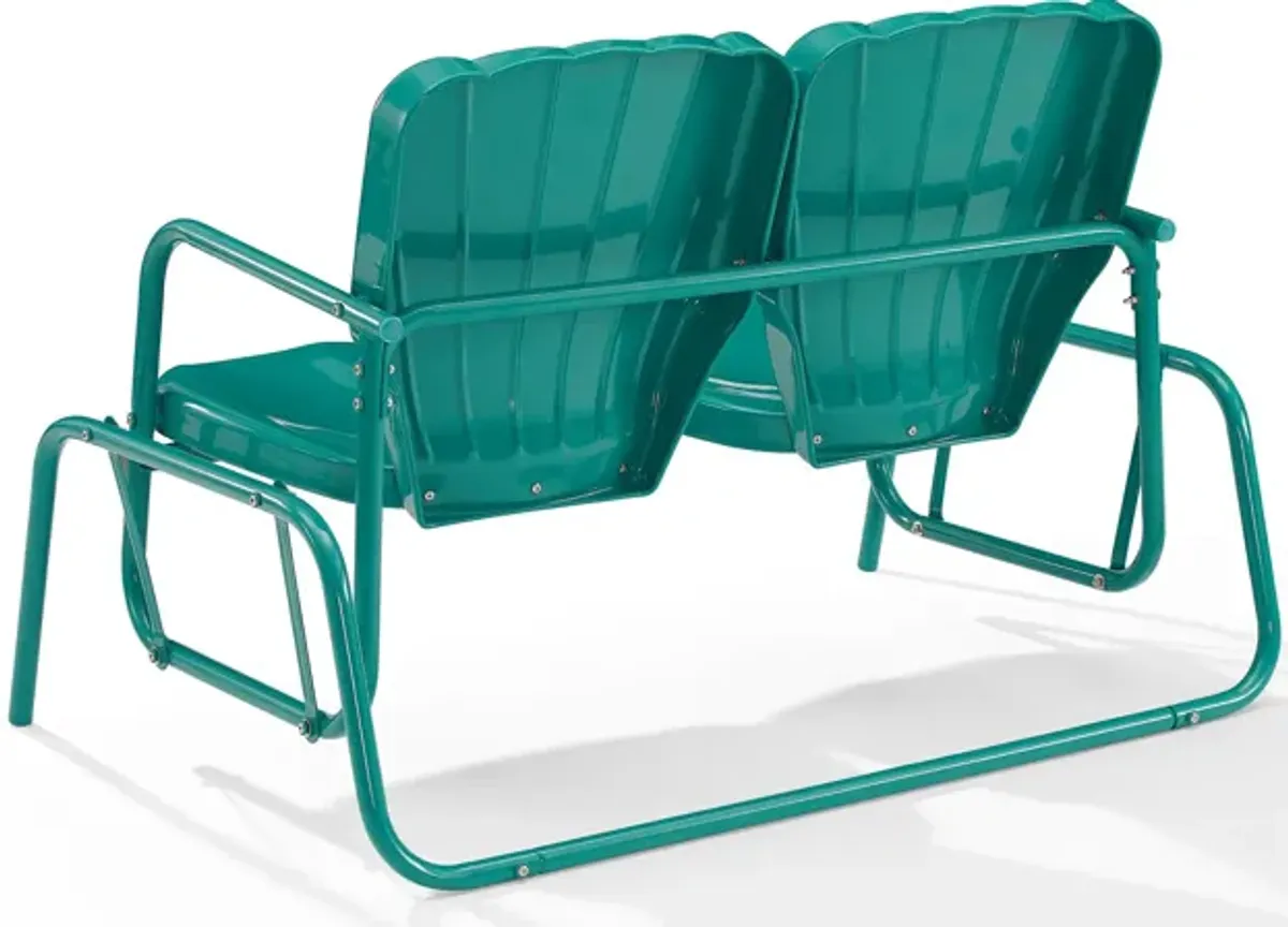 Petal Outdoor Loveseat Glider - Turquoise