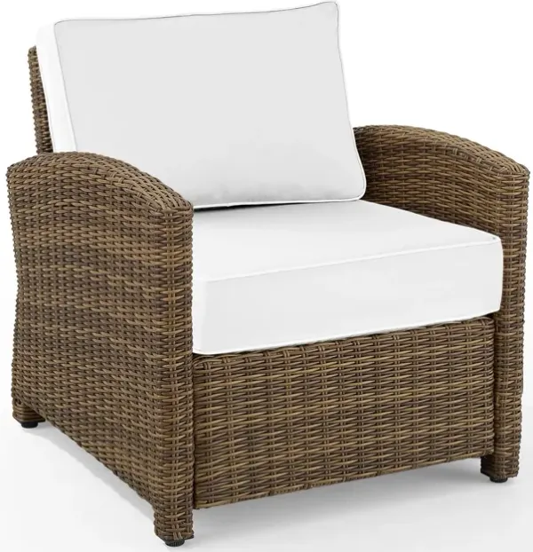 Destin Outdoor Chair - White/Brown