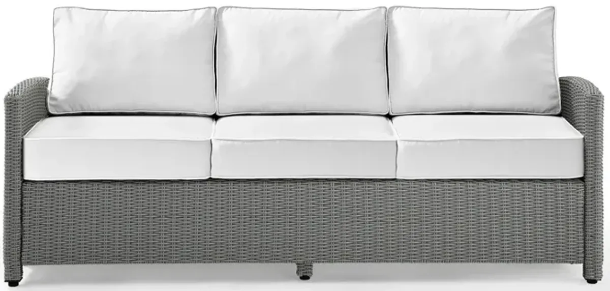 Destin Outdoor Sofa - White/Gray