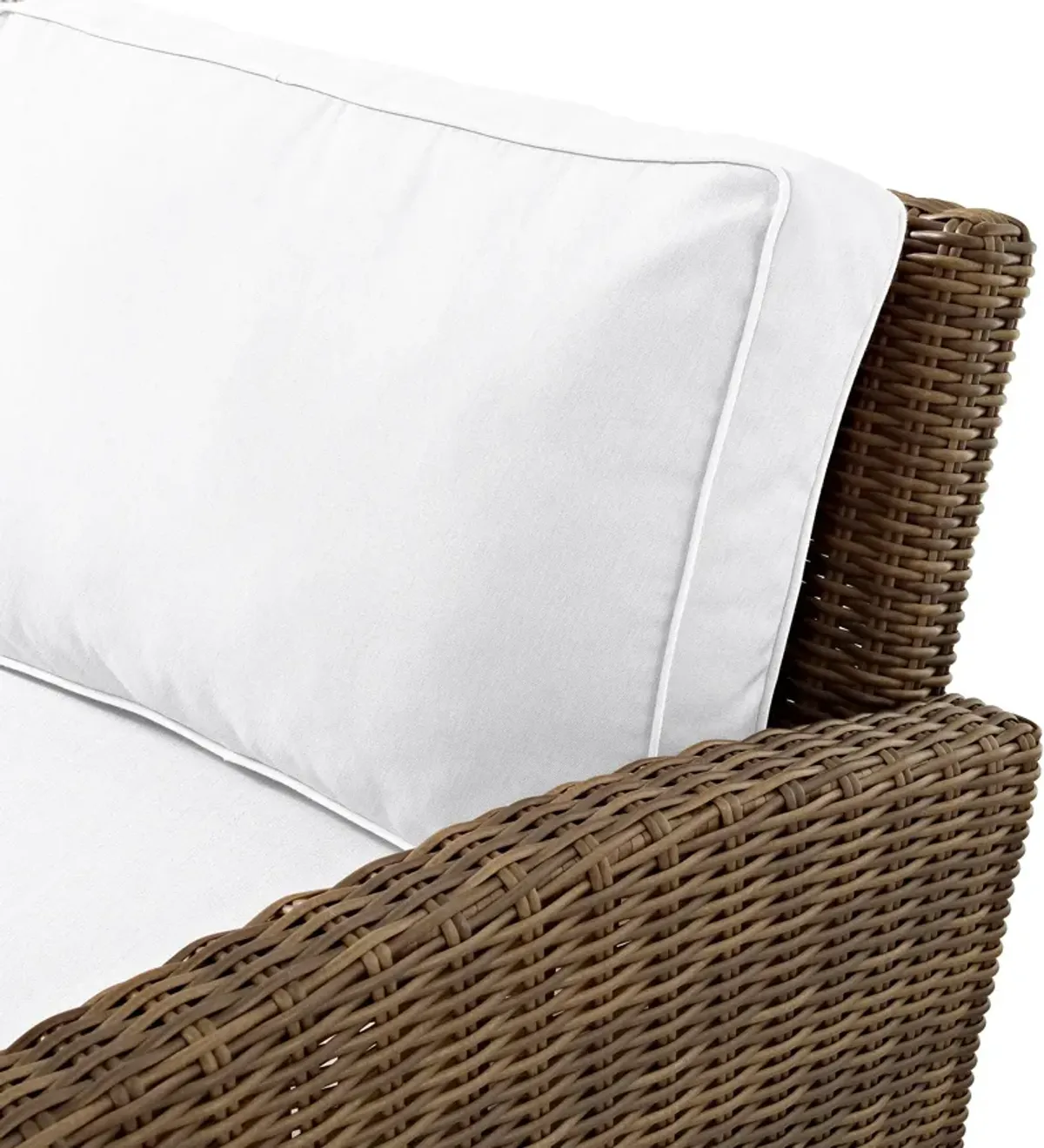 Destin Outdoor Sofa - White/Brown