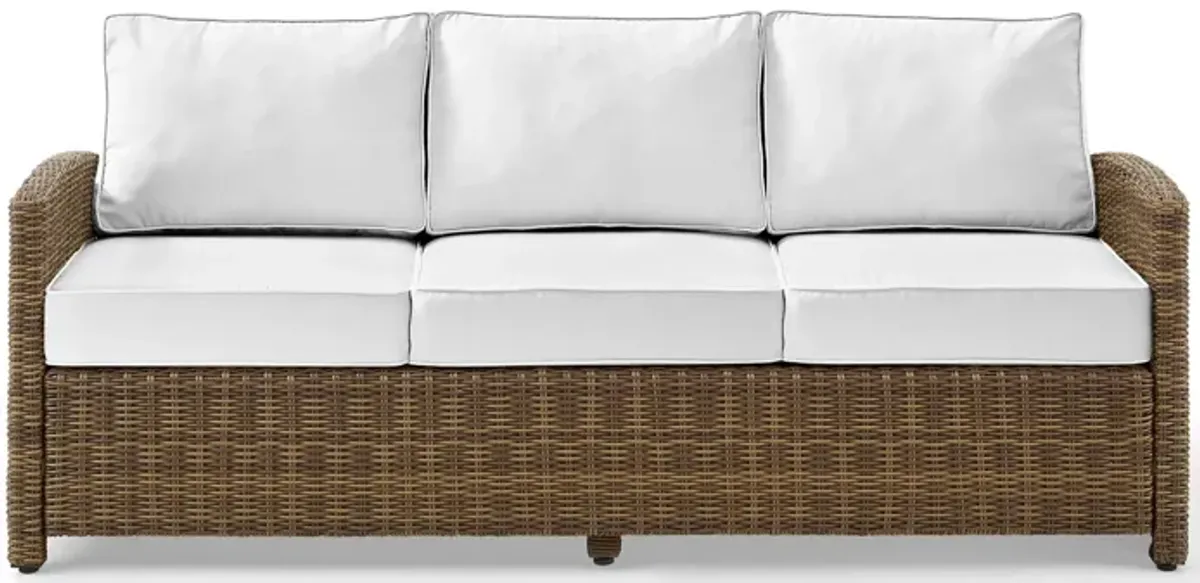 Destin Outdoor Sofa - White/Brown