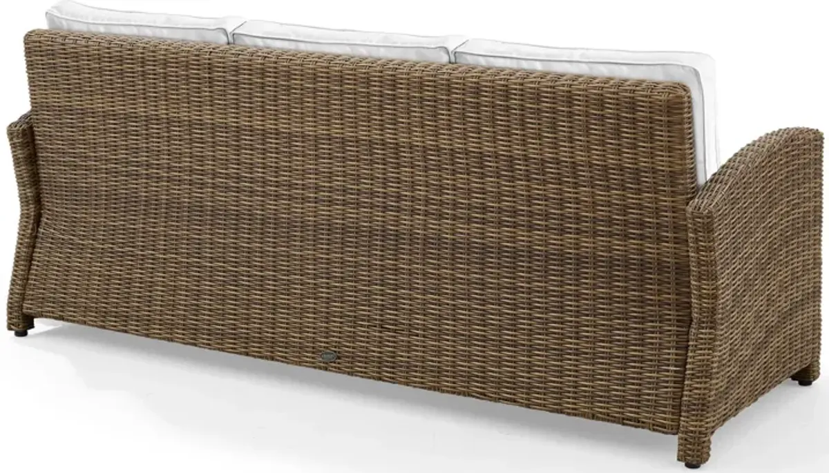 Destin Outdoor Sofa - White/Brown