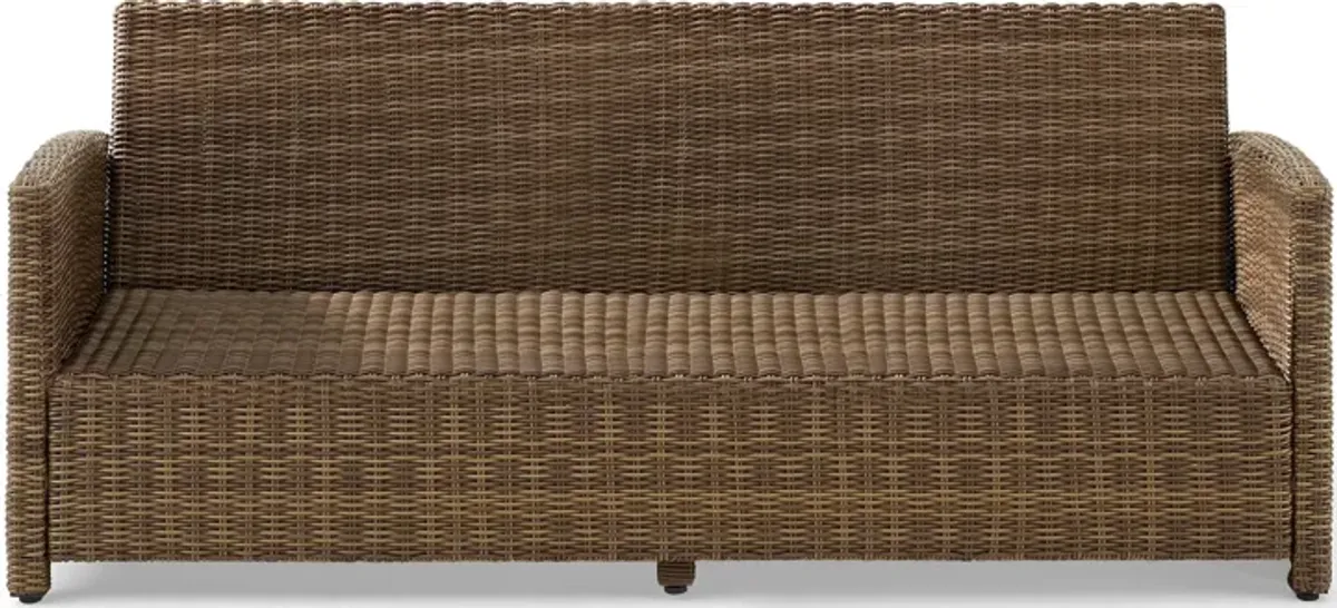 Destin Outdoor Sofa - White/Brown