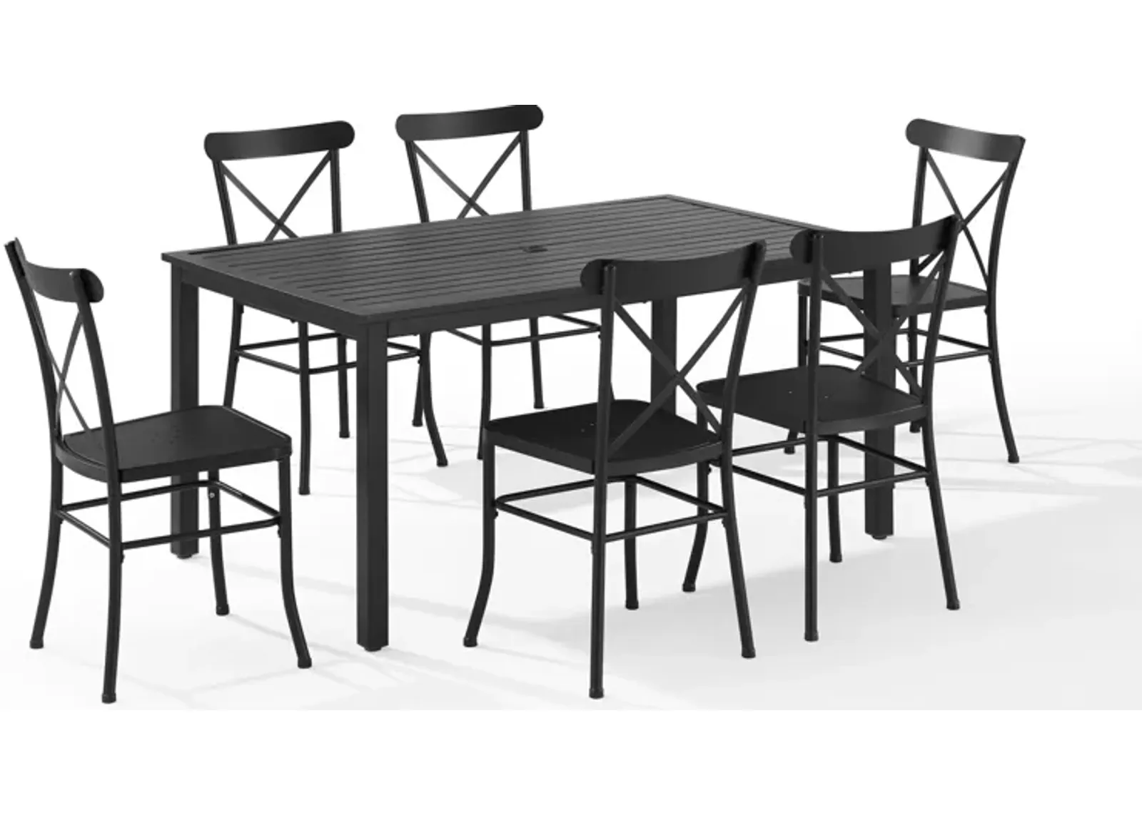 Manteo 7-Piece Outdoor Dining Set with 6 Chairs and Dining Table