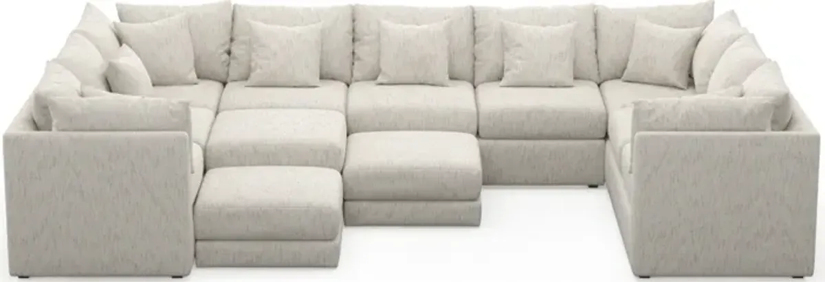 Nest Foam Comfort 9-Piece Large Pit Sectional - P.T. Cream