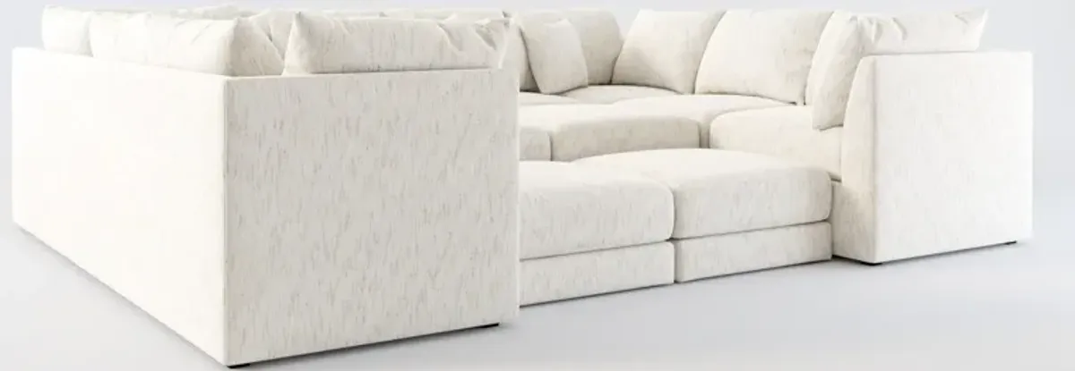 Nest Hybrid Comfort 9-Piece Pit Sectional - P.T. Cream