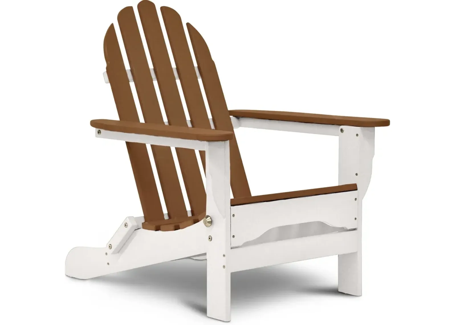 Raleigh Outdoor Folding Adirondack Chair - White/Teak