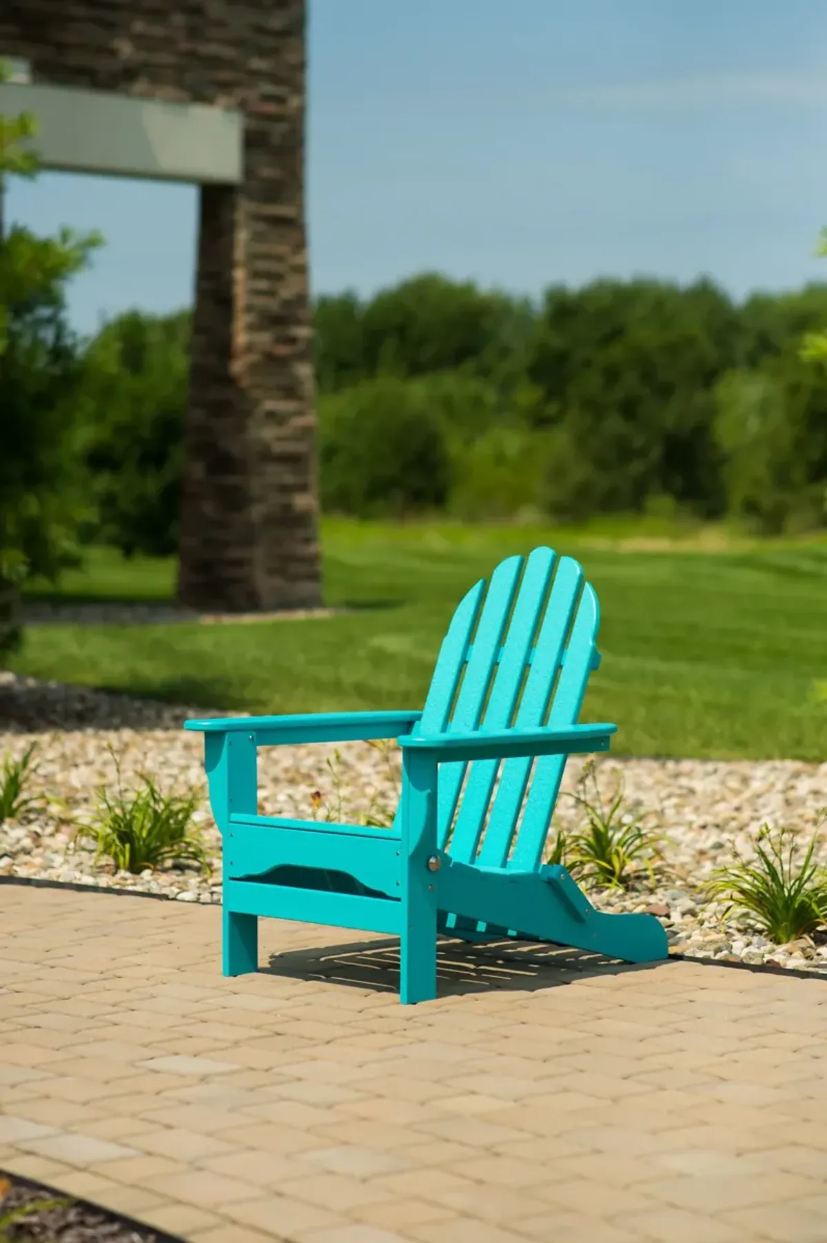 Raleigh Outdoor Folding Adirondack Chair - Teal