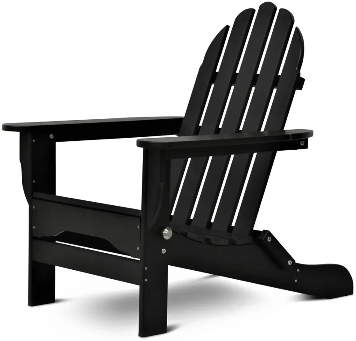 Raleigh Outdoor Folding Adirondack Chair - Black