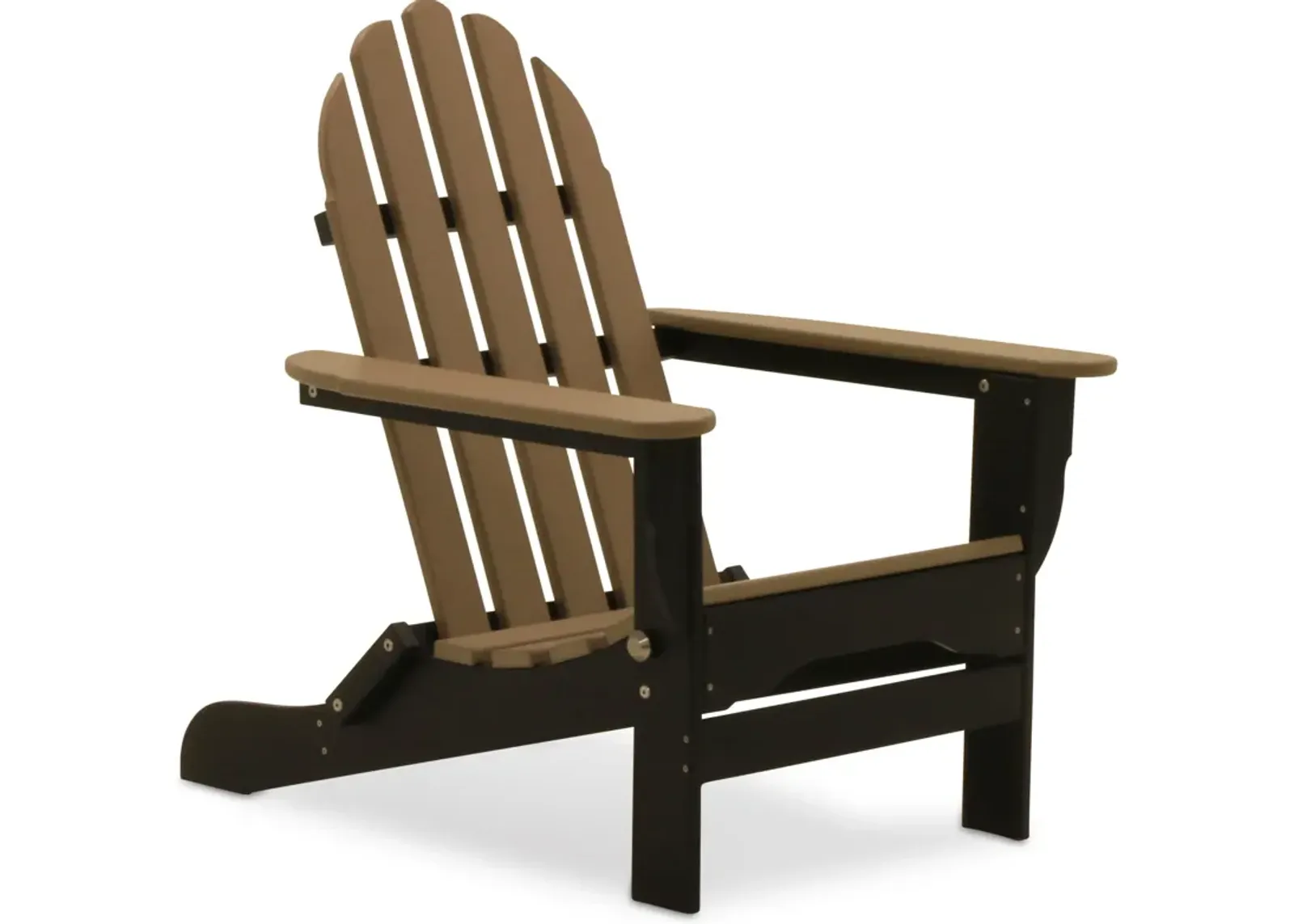 Raleigh Outdoor Folding Adirondack Chair - Black/Wood