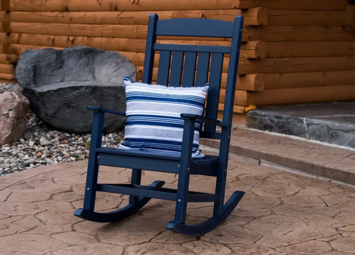 Breezey Outdoor Adirondack Rocking Chair - Navy