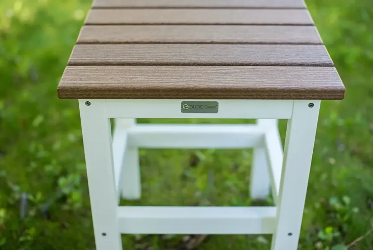 Avail Outdoor Side Table - White/Mahogany