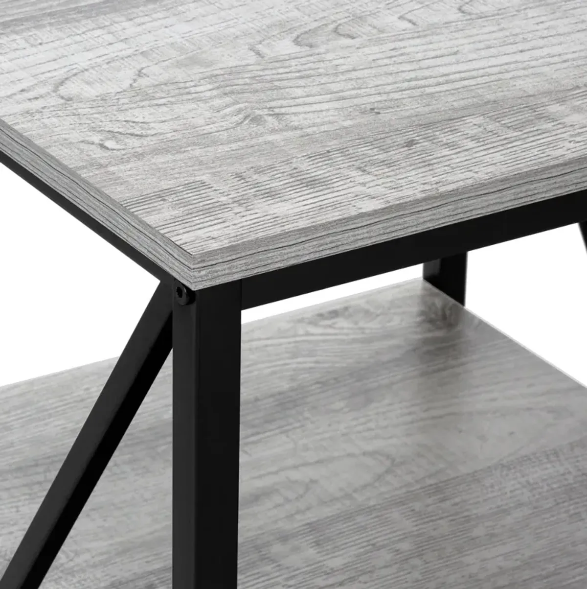 Erma End Table - Gray/Black