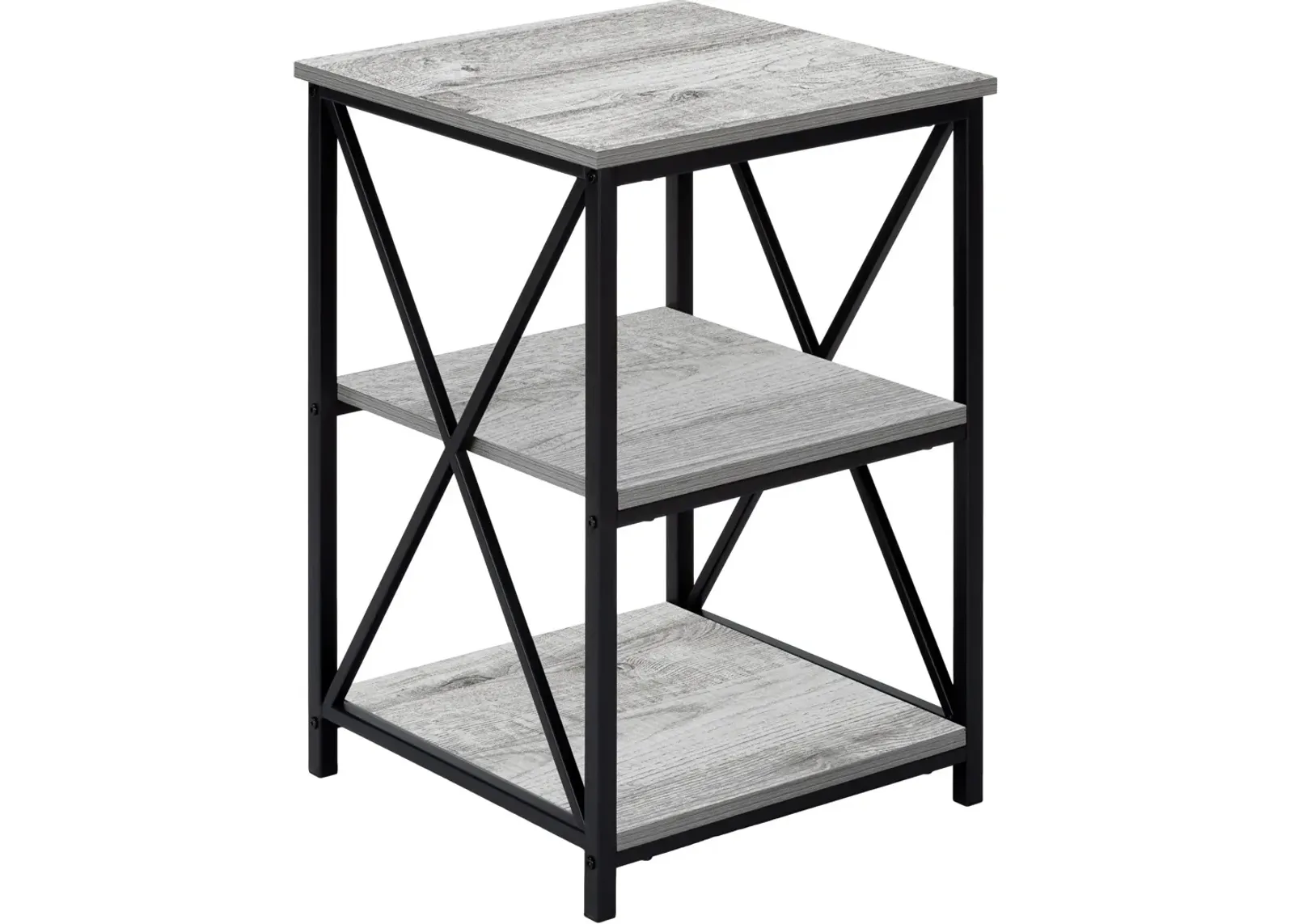 Erma End Table - Gray/Black