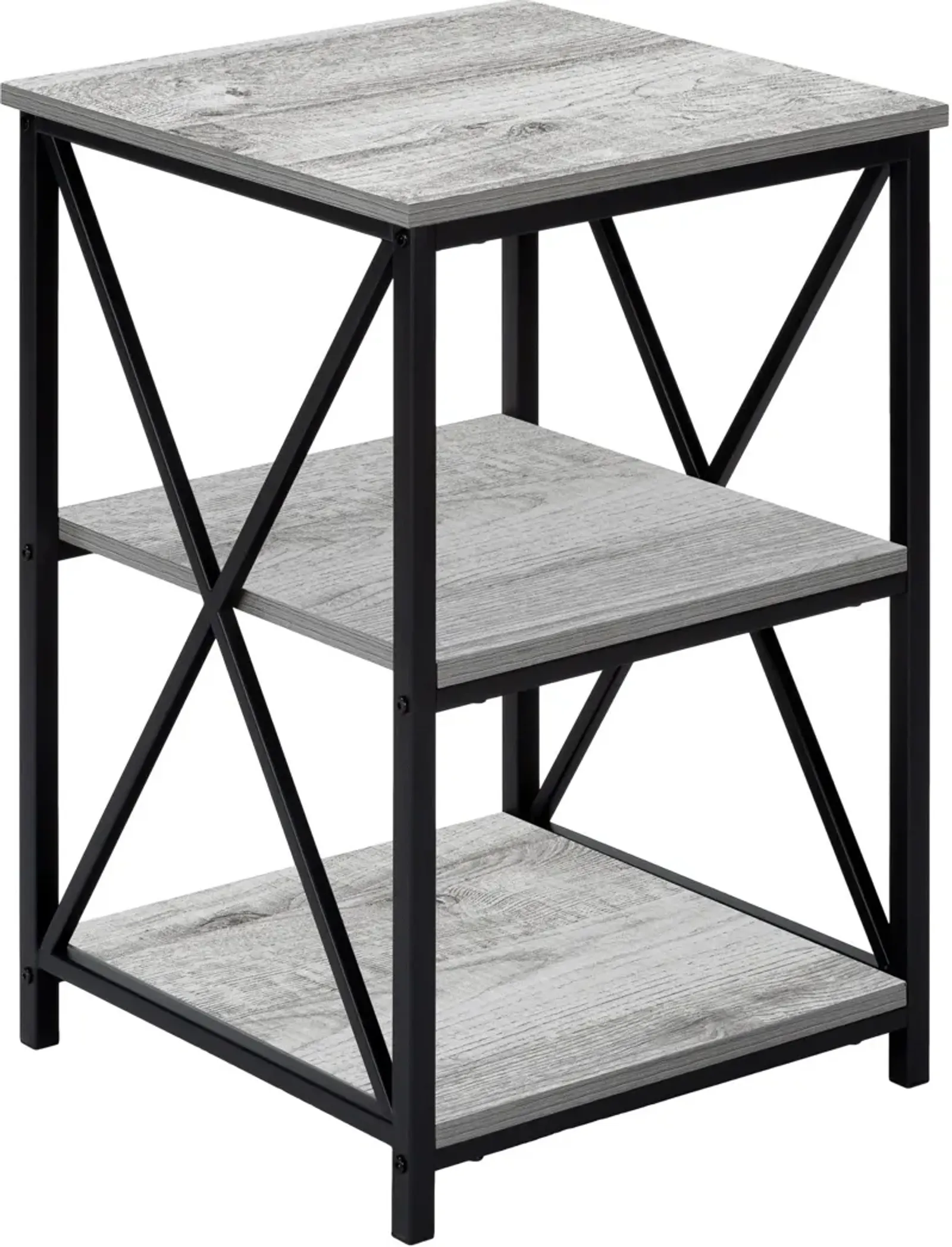 Erma End Table - Gray/Black