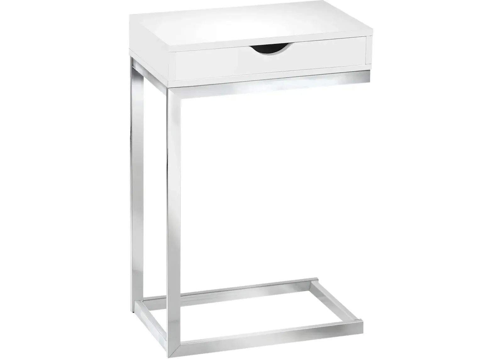 Wayne C-Table - White/Chrome