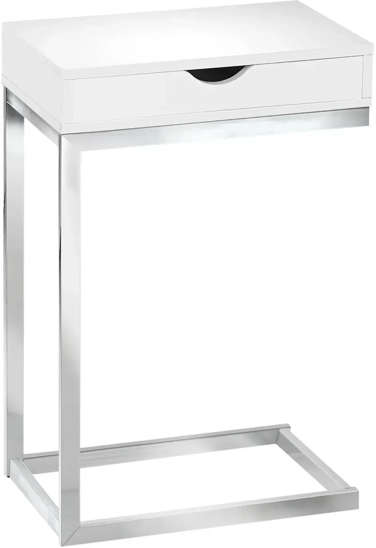 Wayne C-Table - White/Chrome