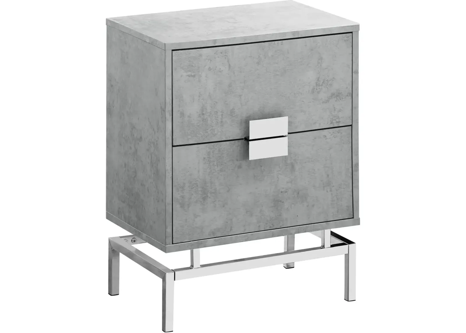 Virgil End Table - Gray/Chrome