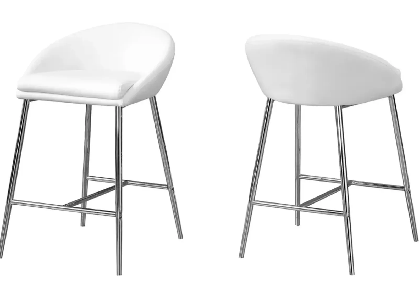 Horace Set of 2 Counter-Height Stools - White