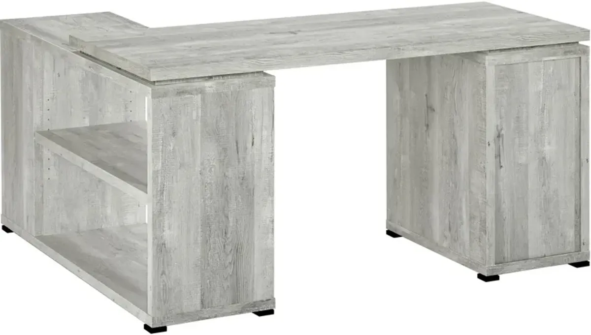 Alberta L-Shaped Desk - Gray