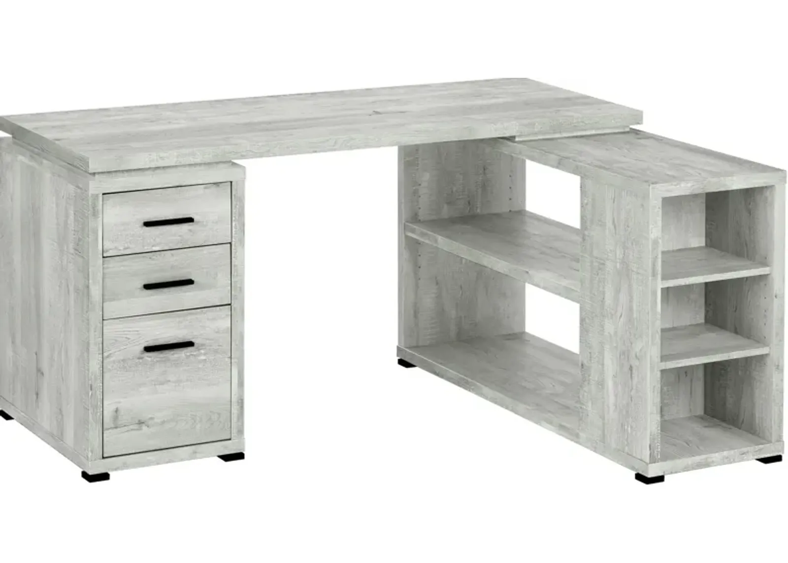 Alberta L-Shaped Desk - Gray