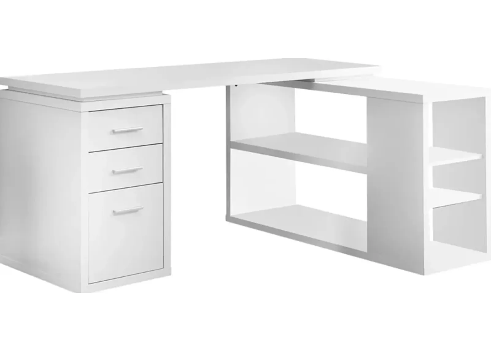 Alberta L-Shaped Desk - White