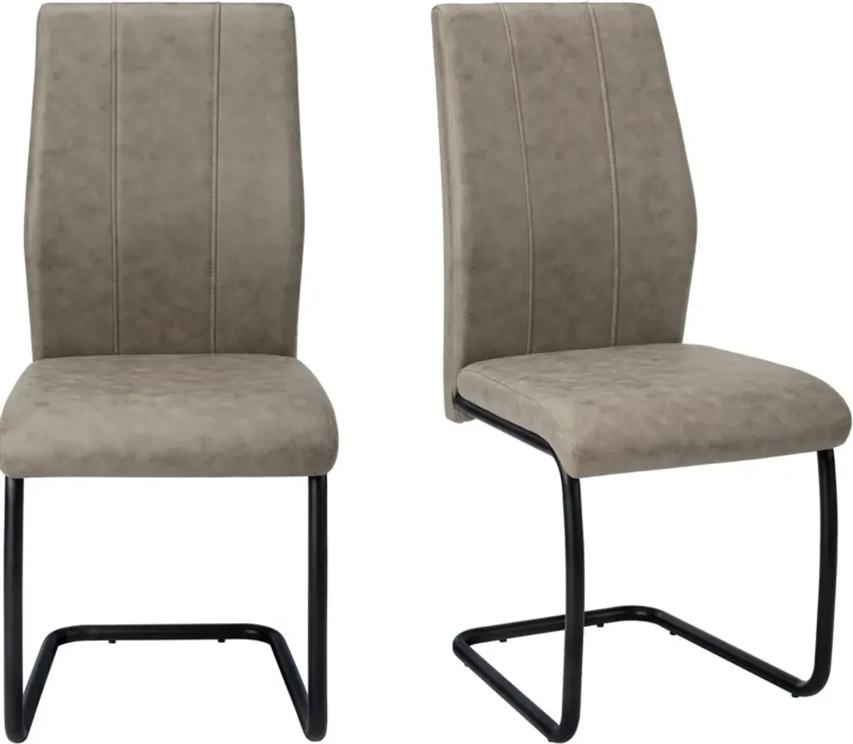 Charley Set of 2 Dining Chairs - Taupe/Black