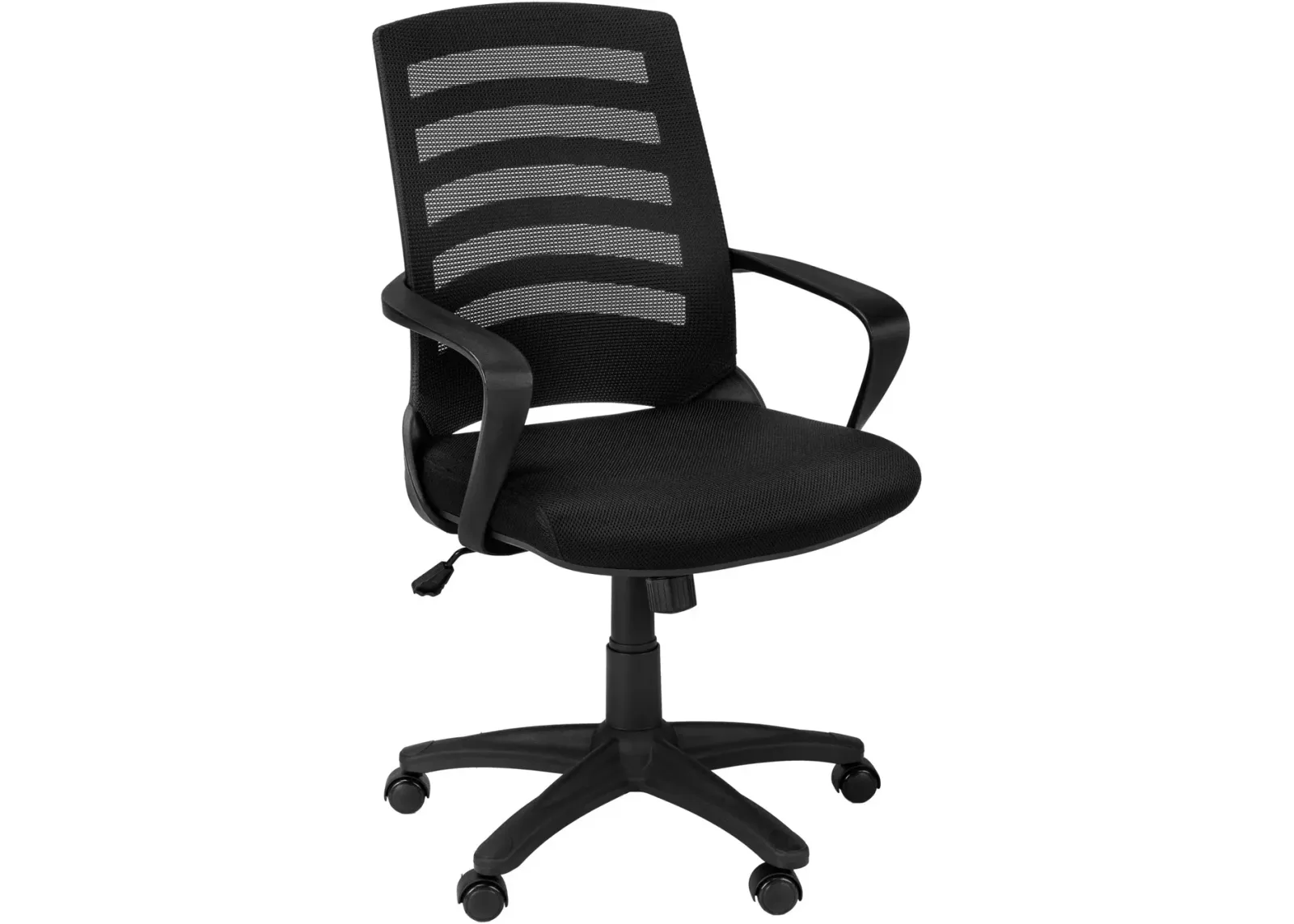 Jim Adjustable Swivel Office Chair - Black/Black