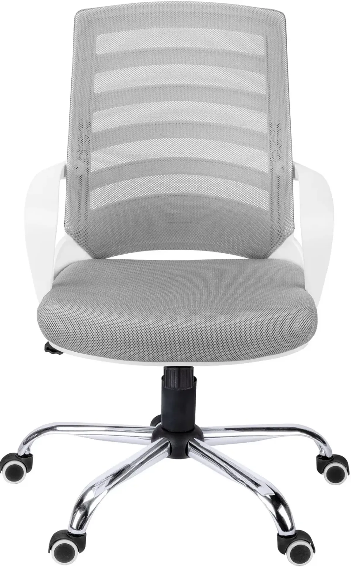 Jim Adjustable Swivel Office Chair - White/Gray