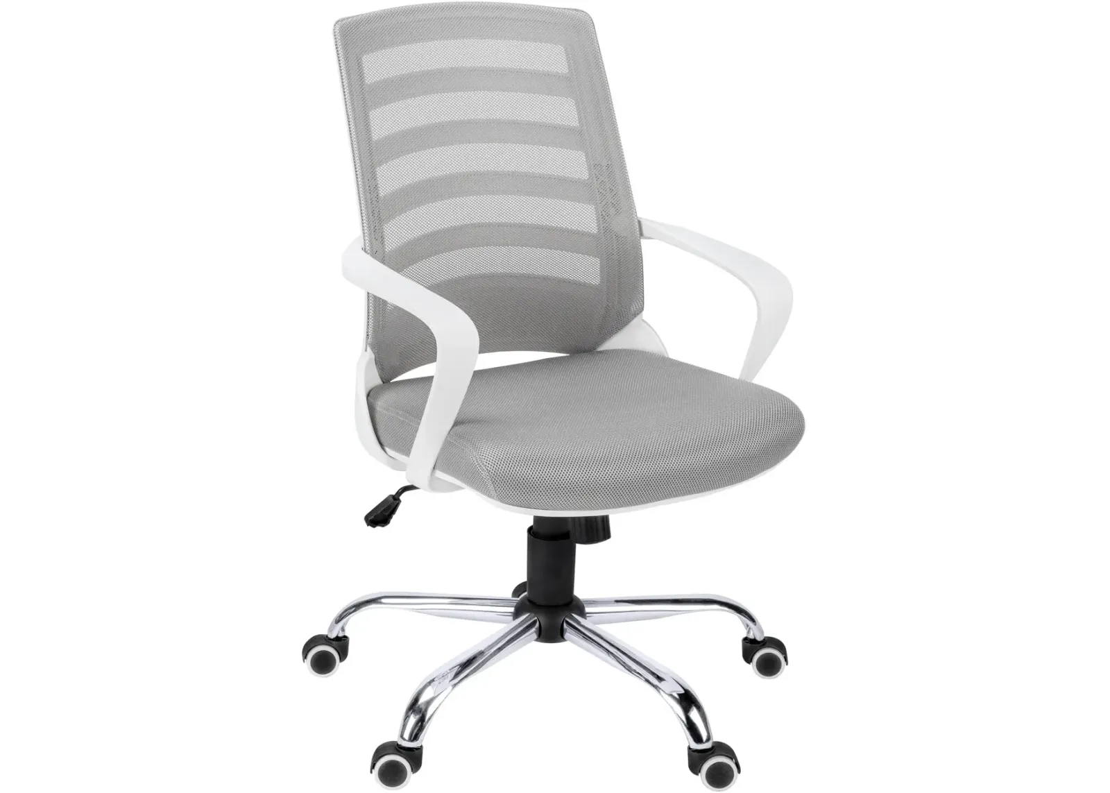 Jim Adjustable Swivel Office Chair - White/Gray