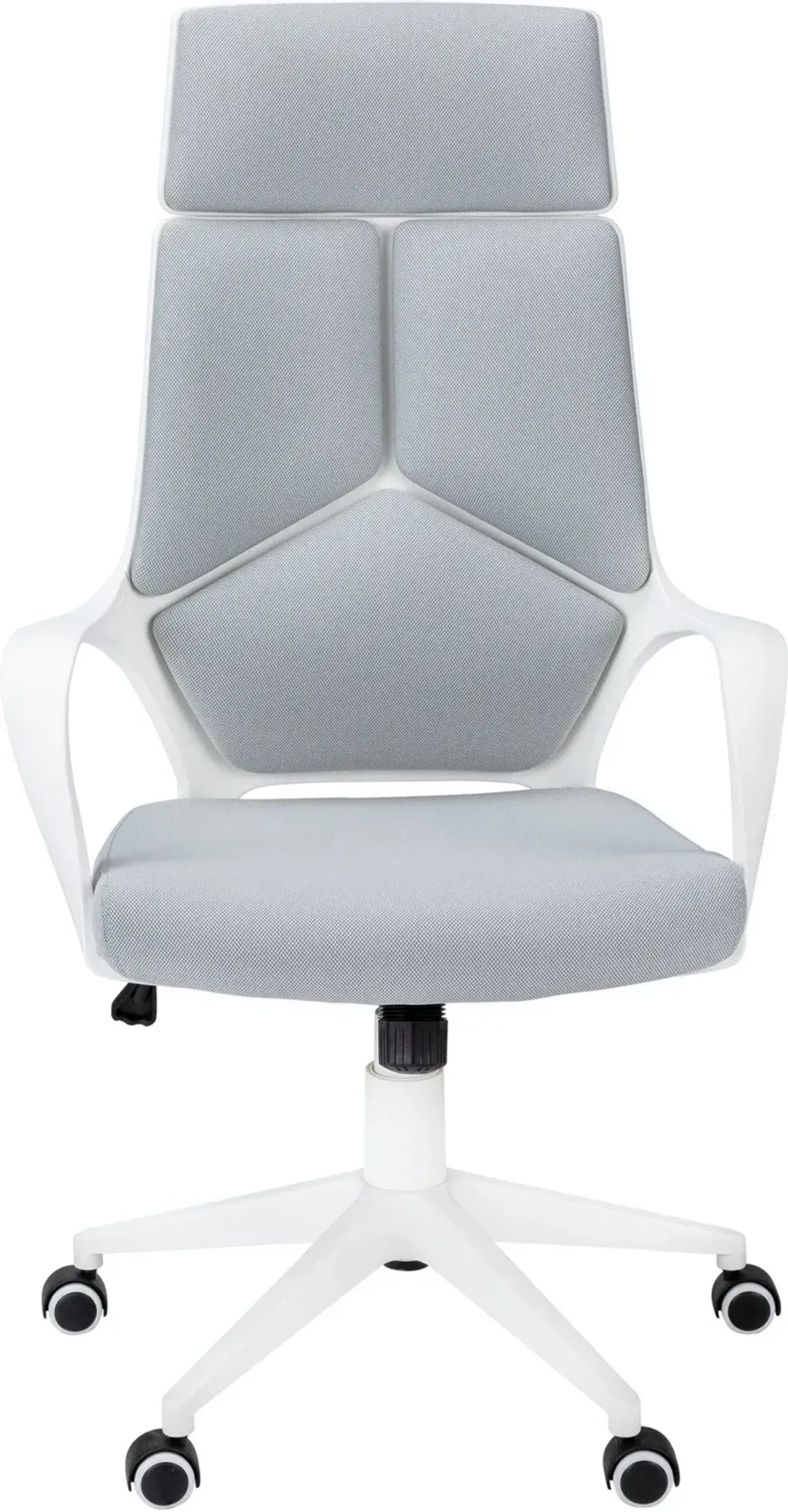 Inez Adjustable Swivel Desk Chair - White/Gray