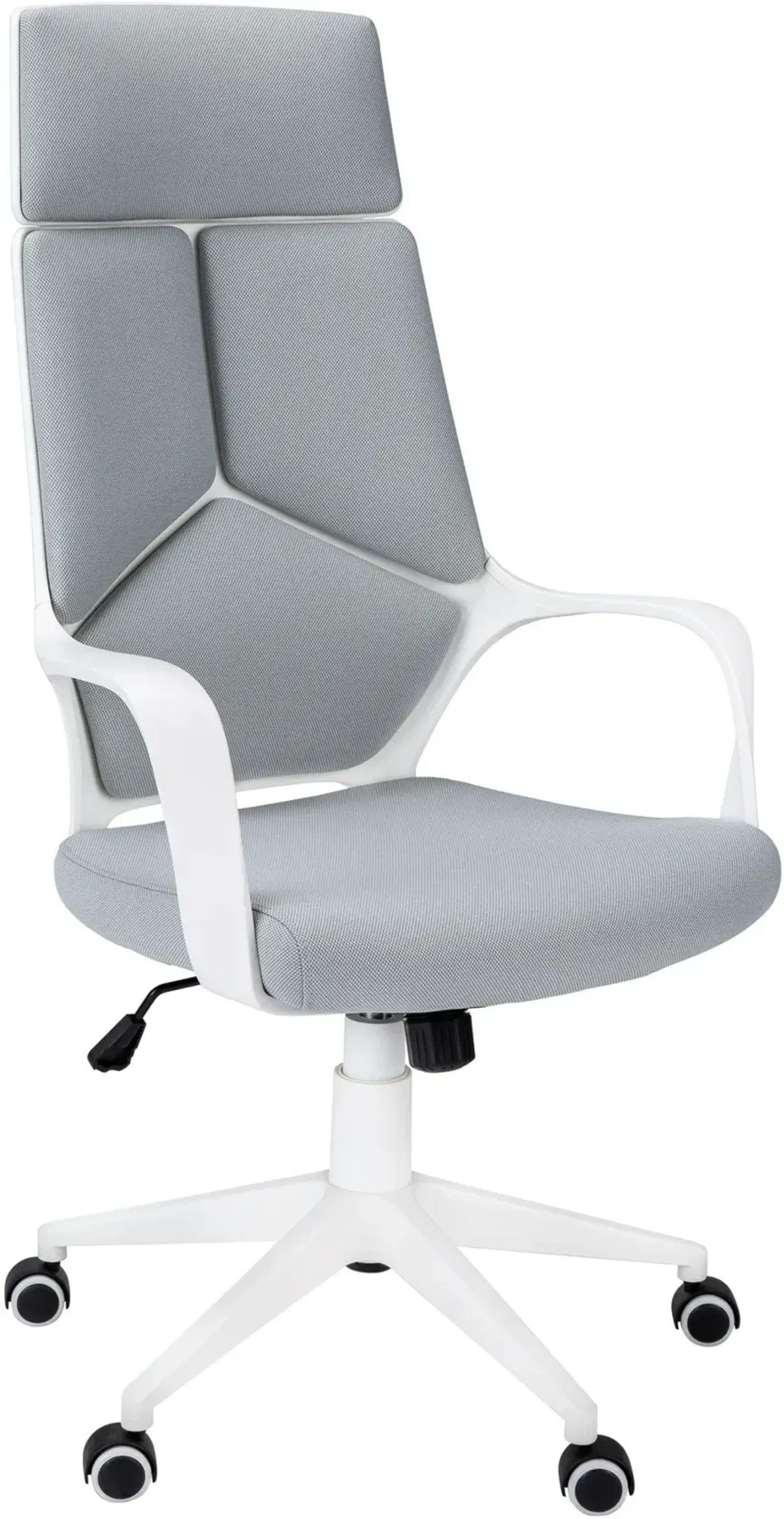 Inez Adjustable Swivel Desk Chair - White/Gray