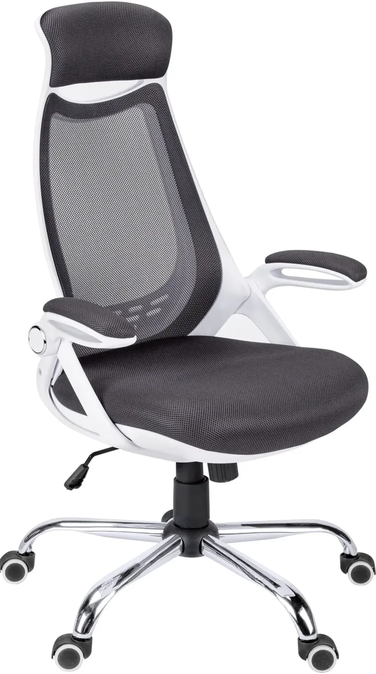 Alta Adjustable Swivel Desk Chair - White/Gray