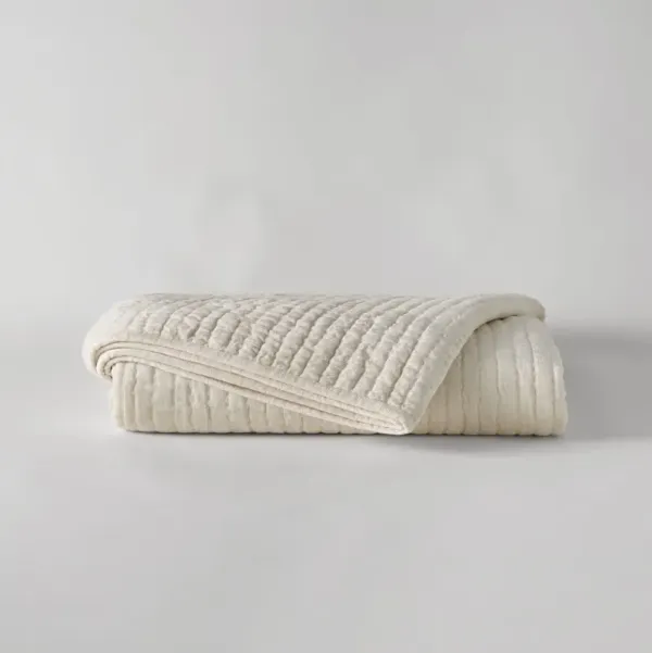 Bari Velvet Queen Quilt - Cloud