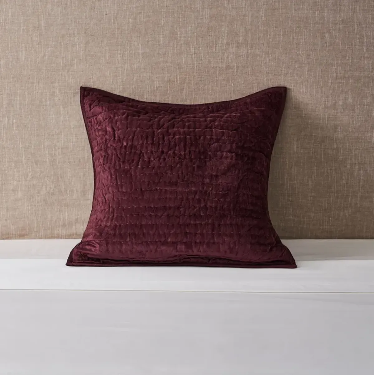 Bari Velvet Euro Pillow Sham - Port