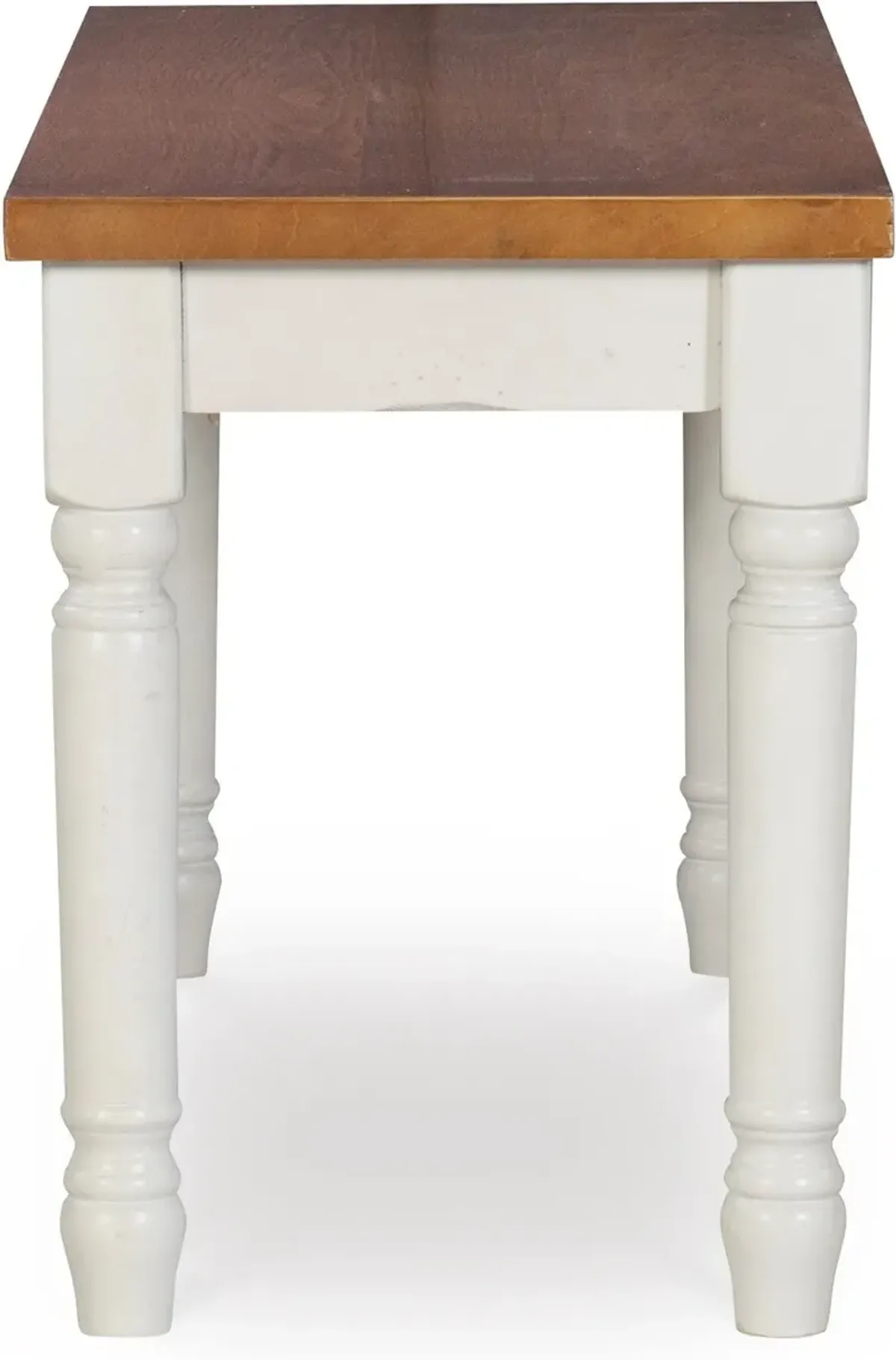 Clayes Dining Bench - White and Brown