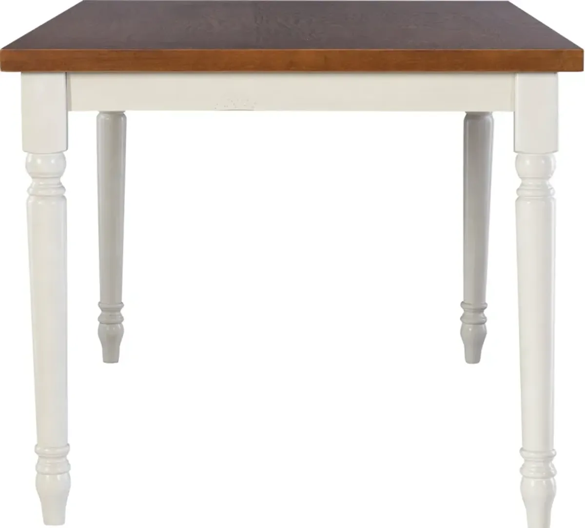 Clayes Dining Table - White and Brown